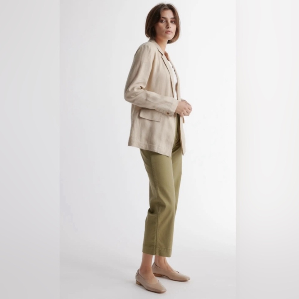 Quince European Linen Blazer Size Large in Tan - Picture 3 of 9